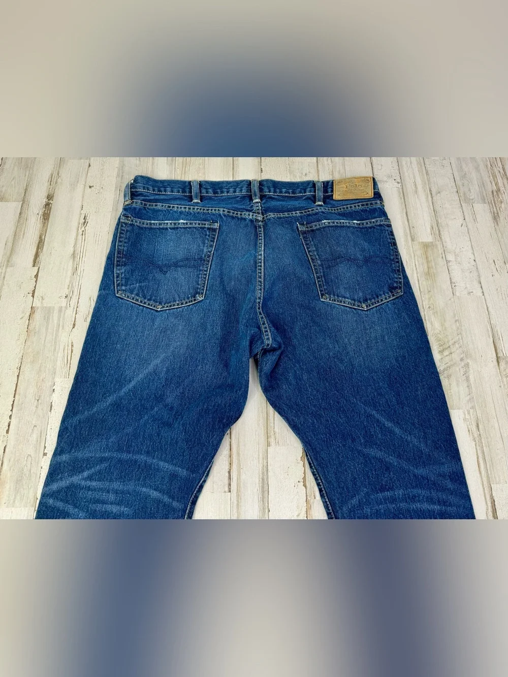 Polo Ralph Lauren Varick Slim Straight Jeans Mens Size 38x31 Medium Wash Denim